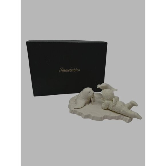 Department 56 Snowbabies Who Are You Figurine Walrus Penguin Box Vintage 1990 - Picture 1 of 9